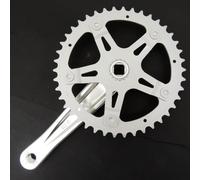 Axorafow Corone rimovibili per 36t/40t/42t con singola interfaccia bracci bici cono Jis movimento centrale manovella velocità quadrata mountain per bici guarnitura con acciaio da 170 mm (40T)