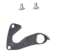 Axorafow Forcellino per deragliatore posteriore in lega di alluminio, per biciclette in montagna, ricambio lavorato a CNC, colore argento, 30 g, compatibile con telai standard per bici da strada MTB