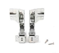 Axorafow Hettich 5.0 41.5 - Set di cerniere per porta integrata, sinistra e destra, parti di ricambio per frigorifero, da installare, argento, 22 x 5,5 cm