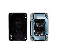 Axorafow Interruttore impermeabile Ip67 Industrial Box Auto-reset momentaneo sostanza Push Control Stop Station pulsante Abs bianco nero (doppio pulsante)