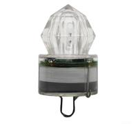 Axorafow Luce LED per pesca a goccia profonda, lampada subacquea impermeabile, luce lampeggiante, durata della batteria 300 ore, 4,5 x 2,5 cm, funziona in fresco e sale (bianco)