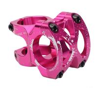 Axorafow Manubrio per bici cavo in lega di alluminio, morsetto per manubrio da 31,8 mm, aumento di 0°, altezza pila 35 mm, profondità inserto 40 mm, lavorato CNC e anodizzato, leggero, 111,8 g (rosa)