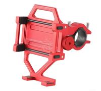 Axorafow Manubrio per telefono - Compatibile con bici con 5,da 8 a 10 cm di larghezza per telefoni con diametro del tubo da 22,2 a 31,8 mm, installazione portatile (nero) (rosso)