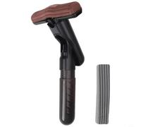 Axorafow Mocio spray portatile con testa assorbente, detergente compatto per cucina, bagno, vetro e tavolo, set da 3 pezzi con 2 ricariche, nero (nero)