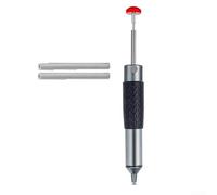 Axorafow Pompa dissaldante per riparazione elettronica, ventosa portatile per saldatura con potenza di aspirazione regolabile, corpo in lega di alluminio, doppia lunghezza 170/205 mm, argento (205 mm)