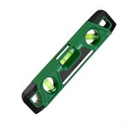 Axorafow Righello magnetico per trovare gli angoli, 230 mm, con livelli orizzontali verticali a 45°, livellatore a croce inferiore forte, strumento di misurazione ingegneristico, verde