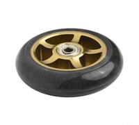 Axorafow Ruote per scooter da 100 mm con cuscinetti, pneumatico in poliuretano ad alta elasticità e mozzo in lega di alluminio CNC, parti di ricambio per skateboard estremo a basso rumore, per adulti