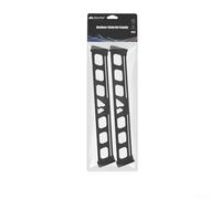 Axorafow Scaffale triangolare da campeggio, con fibbia laterale, per stoviglie da esterno, supporto multifunzione in nylon, compatibile con pali da 12 mm, nero (L: 282 x 42 x 12 mm, 110 g) (grande)