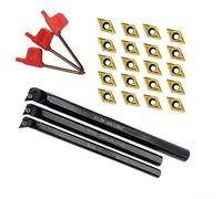 Axorafow Set di inserti e supporti per lavorazione dei metalli S08K S10K S12M SDUCR07 con 20 punte DCMT070204 esecuzioni di produzione continua