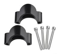 Axorafow Set di manubri in alluminio Riser Plus in lega per bici da 31,8 mm di caduta per barre - 10 mm 20 mm altezza cuscinetti con viti M5 compatibili con distanziatore Boost Trial per triathlon (20