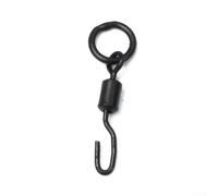 Axorafow Spinner Swivels Ronnie Rigs per pesca alla carpa, 10/20/50/100 pezzi, terminali a cambio rapido con finitura in lega nera antiriflesso, compatibile con allineatori in silicone (100 pezzi)