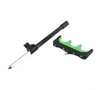 Axorafow Supporto per canna da pesca multi-slot con picchetto a terra - Supporto regolabile per pesca in acqua dolce e salata, 3/5/6 slot, + costruzione EVA, nero e verde (3 fori + terra)