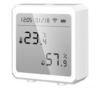 Axorafow Termometro igrometro wireless con notifiche app, sensore ad alta precisione ± 0,12 °C, monitor remoto per la serra del bambino, esportazione dati, bianco