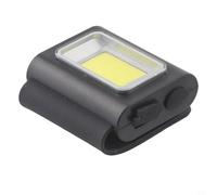 Axorafow Torcia elettrica ricaricabile a LED per corsa, ciclismo, campeggio ed escursionismo - Compatta 48x38x23mm ABS+Silicone Luce indossabile con fascia riflettente, 35g (nero)