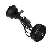 Axorafow Ventilatore per auto variabile a 360° con ventola di raffreddamento alimentata a 3 velocità per cruscotto, circolatore silenzioso per la maggior parte dei veicoli, nero