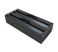 AXOTEN Acrilica Dispenser Per Imballaggi In 2 in 1 Con Taglierina, Dispenser Carta Stagnola/Alluminio Film,Scatola Riutilizzabile Per Organizer Per La Conservazione Della Cucina(2 scomparti)