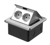 AXOTEN Presa a scomparsa impermeabile da cucina a scomparsa Presa da pavimento per tavolo da pavimento, piano di lavoro, ristorante cucina argento scuro