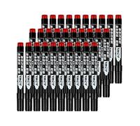 AXPTI 5-50 pennarelli impermeabili a base di olio, inchiostro nero, blu, rosso, per vetro, metallo, cancelleria, disegno, ufficio, scuola (rosso, 30 pezzi)