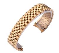 AXPTI Classico cinturino da polso da uomo in acciaio inox massiccio da 13, 17, 20 mm, per ruolo X Oyster Perpetual DateJust argento oro, 20mm, Acetato, Non pietra preziosa