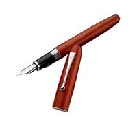 AXPTI Penna stilografica in legno da 0,5/0,7 mm, penna parallela in iridio volpino, penna parallela per ufficio e scuola (B,0,7 mm)