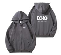 AXQAJL Felpa con Cappuccio in Cotone Jin-Echo, Felpe di Supporto K-Pop, Merchandise for Uomo E Donna(Gray,M)