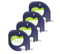 AXRMLVRD 3 nastri per etichette da 10 pezzi A91331 A16952 A91333 12 mm x 4 m compatibili con l'etichettatrice Plus LT100H QX50(4PK White(Paper))