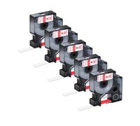 AXRMLVRD 5 nastri D1 45013 Etichette per stampante nero su bianco da 12 mm compatibili con l'etichettatrice LabelManager LM 160 420P 280(5PK Red on clear)