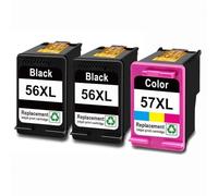 AXRMLVRD Cartuccia d'inchiostro compatibile con il fax Deskjet Photosmart Officejet PSC(56XL 57XL 2bk 1c)