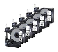 AXRMLVRD Etichetta industriale per tubi termoretraibili 3 5 10 pezzi compatibile con A18055 A18056 6 9 12 19 nastro da 24 mm per 1000 5200(5PK Black on White)