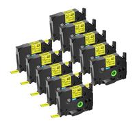 AXRMLVRD Etichette per tubi termoretraibili compatibili con Hs Hse-231 HSe-631 nero su bianco giallo compatibile con stampante per etichette 3 5 10 20 confezioni(10PK Black on Yellow)