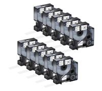 AXRMLVRD Nastri per etichette Nastri 5 10PK 9mm 12mm 19mm Compatibile con IND A18444 S0718600 Sostituzione per 1000 4200 6000(10PK Black on White)