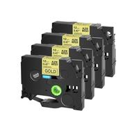 AXRMLVRD Nastro nero su etichetta laminata TZ831 4 8PK 6 9 12 18mm compatibile con l'etichettatrice a nastro TZE 821(4PK)