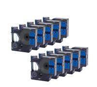 AXRMLVRD Nastro per etichette 10 pezzi 5 pezzi 45013 12 mm nero su bianco compatibile con LabelManager 160 280 adatto a D1 45013 45016 45017 45018 45019 45020(10PK-Black-on-Blue)