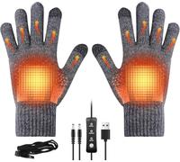 Axrye Guanti Riscaldati per Donne e Uomini, Guanti Invernali Temperatura Regolabile con Funzione Schermo Tattile Guanti Elettrici Riscaldati Guanti Termici Lavabili per Guida Corsa e Passeggio