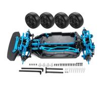 AXspeed Full Metal Shaft Drive RC Telaio Telaio Corpo Kit con 4 Ruote per 1/10 Tamiya TT02 RC Camion Aggiornamento