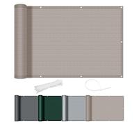 AXT SHADE Frangivisto Balcone Protezione 80x300cm HDPE Cache Vue Balcon Protection UV Opaque Résistant aux Contre Vent avec Trous et Serre Câbles pour Exterieur Terrasse-Taupe