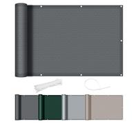 AXT SHADE Frangivisto Balcone Protezione 90x600cm HDPE Cache Vue Balcon Protection UV Opaque Résistant aux Contre Vent avec Trous et Serre Câbles pour Exterieur Terrasse-Antracite