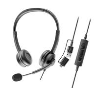 AXTEL Flow Stereo USB-C + USB-A Cancellazione Rumore/40 MM/Cavo/Stereo HD AXH-FLOWUCD