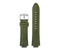 AXTGBHL 1853 Adatto for orologio da uomo Tissot Super Player Serie PRX T137.410 cinturino in nylon modificato 26-12mm Cinturino for orologio con bocca convessa(Green silver pin)