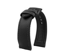 AXTGBHL 24mm Sport Nylon + Gomma Adatto for Casio Adatto for PROTREK Cinturino Alpinismo PRG-600/PRG-650 PRW-6600/ PRW-6800 Bracciale da Uomo(Black Black-B Pin)