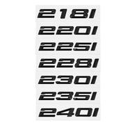 AXTGBHL 3D ABS Bagagliaio di Un'auto Lettere Logo Decalcomanie Dell'emblema del Distintivo Adesivo Misura Fit for BMW Serie 2 216i 218i 220i 225i 228i 230i 235i 240i F22 F23 F44(Gloss Black,230i)