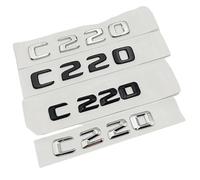 AXTGBHL 3D ABS Nero Chrome Lettere for Auto Baule Posteriore Adesivo Misura for Mercedes Benz C220 W204 W203 W205 AMG Logo Distintivo dell'emblema Accessori(Chrome Silver,AMG-Convex Style)