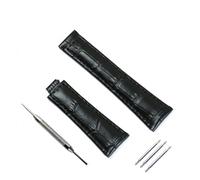 AXTGBHL Accessori for orologi con cinturino in pelle Fit For Rolex Fit For Daytona Fit For Yacht Black Fit For Water Ghost Explorer cinturino in pelle 20mm cinturino for uomo e donna(Schwarz,Without b