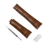 AXTGBHL Accessori for orologi con cinturino in pelle Fit For Rolex Fit For Daytona Fit For Yacht Black Fit For Water Ghost Explorer cinturino in pelle 20mm cinturino for uomo e donna(Brown,Without buc