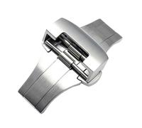 AXTGBHL Accessori for orologi Fibbia a farfalla adatta for Panerai serie 1950 Chiusura for orologio 20mm 22mm Fibbie in acciaio inossidabile con bottone opaco lucido(Polished Silver,22mm)