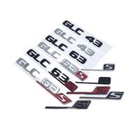 AXTGBHL Adesivo Distintivo Emblema for Bagagliaio Piatto ABS 2017+ GLC43 GLC63 GLC63s V8 Biturbo 4matic Adatto for Mercedes Adatto for Benz AMG X253 Adesivo Logo Auto(Silver,GLC63)