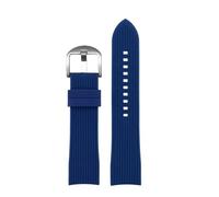 AXTGBHL Cinturino for orologio in silicone curvo adatto for C-asio EFR-303 ECB900 adatto for Citizen adatto for Longines adatto for cinturino in gomma Mido 20mm 22mm Accessori impermeabili(Blue-silver