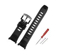 AXTGBHL Cinturino in resina siliconica adatto for Casio adatto for PROTREK 3206 3135 PRW-1500 PRG-130Y PRW-1500Y cinturino 26 * 18mm cinturino in gomma for uomo(Black-black)