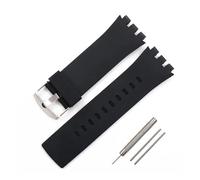 AXTGBHL Cinturino in silicone con fibbia ad ardiglione accessori for orologi maschili da 24 mm adatti for cinturino impermeabile Swatch touch SURB100 SURW102 SURB101(Schwarz)