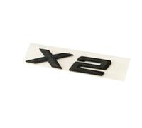 AXTGBHL Emblema con Numero di Lettera Adatto Fit for BMW X2 Nome del Modello del Bagagliaio Badge Car Styling Refitting Adesivo Nero Opaco Nero Lucido(Matte Black)